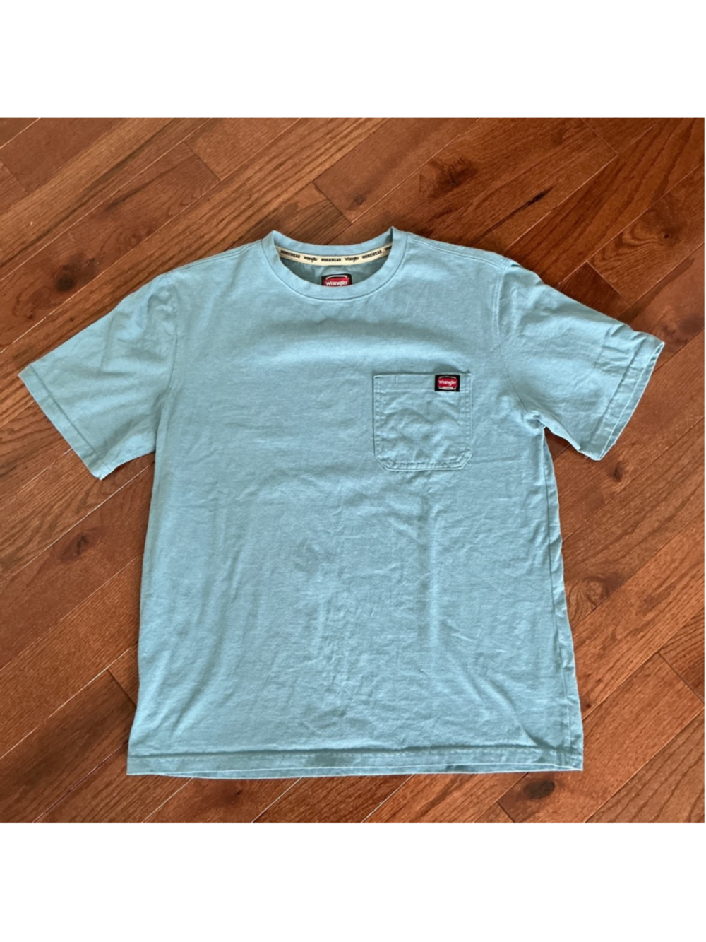 Men's Wrangler Light Blue Short Sleeve Workwear Tee M